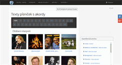 Desktop Screenshot of pisnicky-akordy.cz