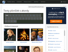 Tablet Screenshot of pisnicky-akordy.cz